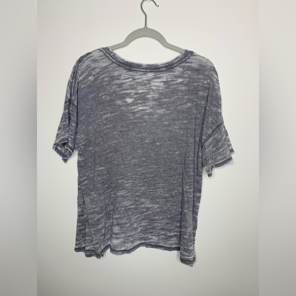 Free People We The Free Jordan Distressed Burnout Tee in Carbon - Picture 5 of 6